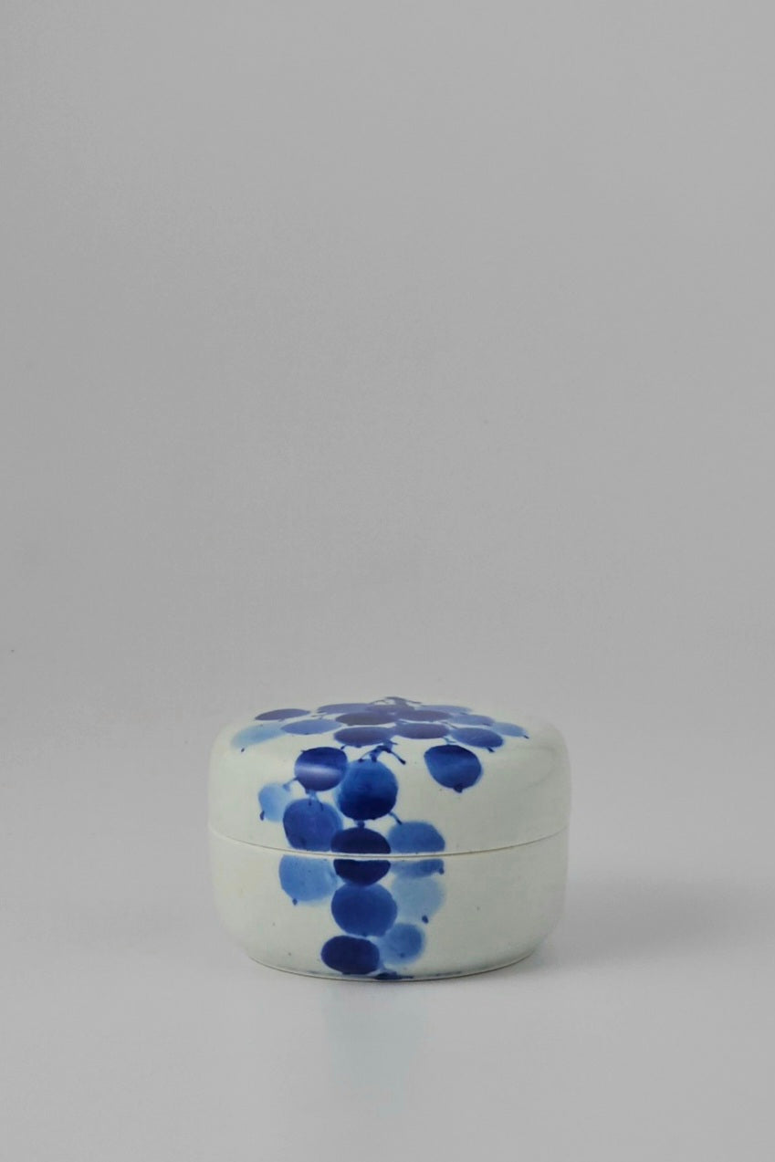 Tea Caddy (Double Lid) - Blue Painted Grape
