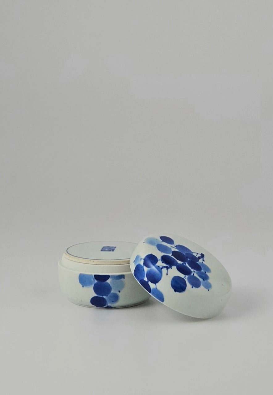 Tea Caddy (Double Lid) - Blue Painted Grape