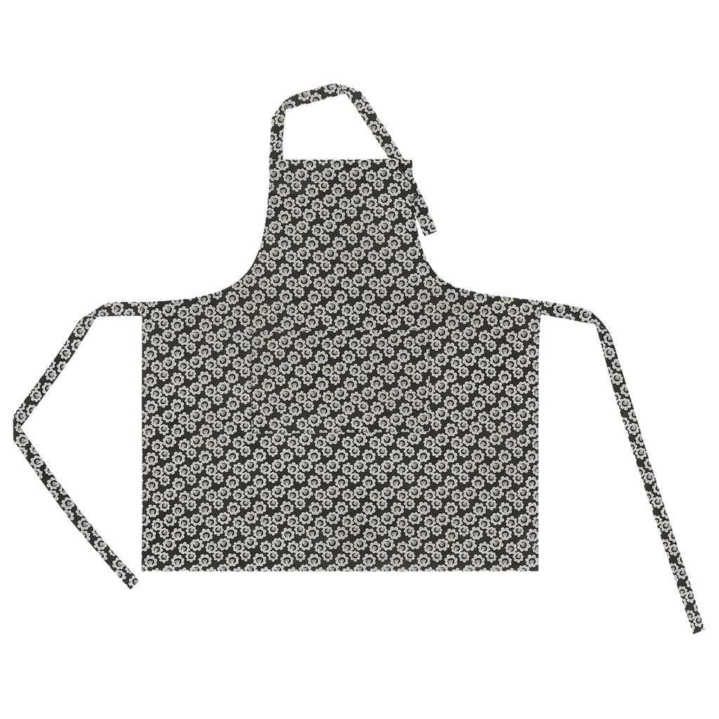 Black Pansy Long Apron