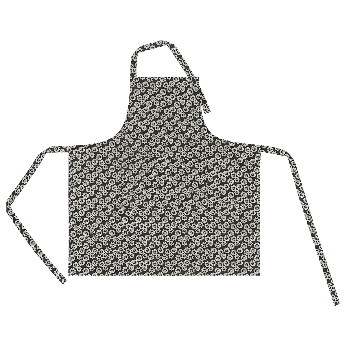 Black Pansy Long Apron