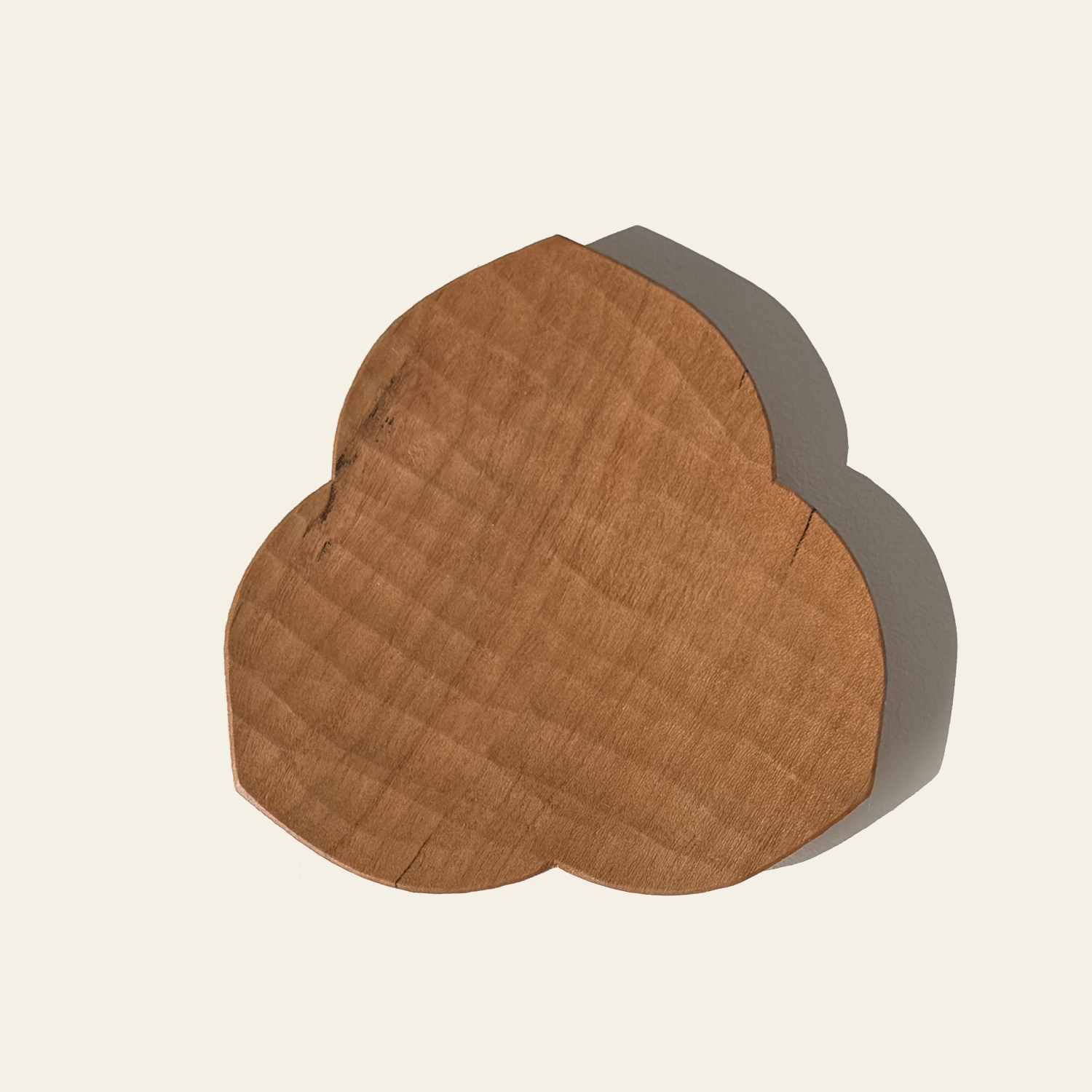 Cherry Wood Mini Plate - Flower A