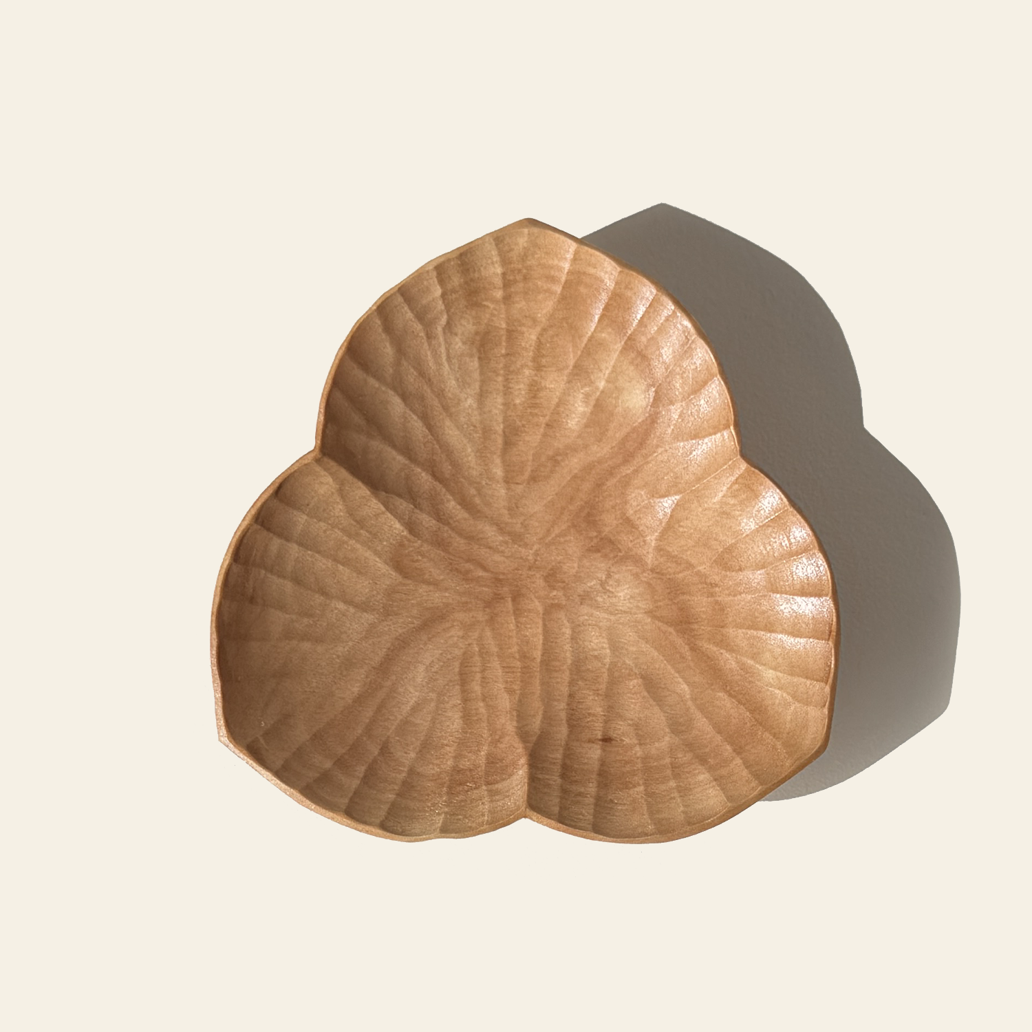 Cherry Wood Snack Plate - Flower A