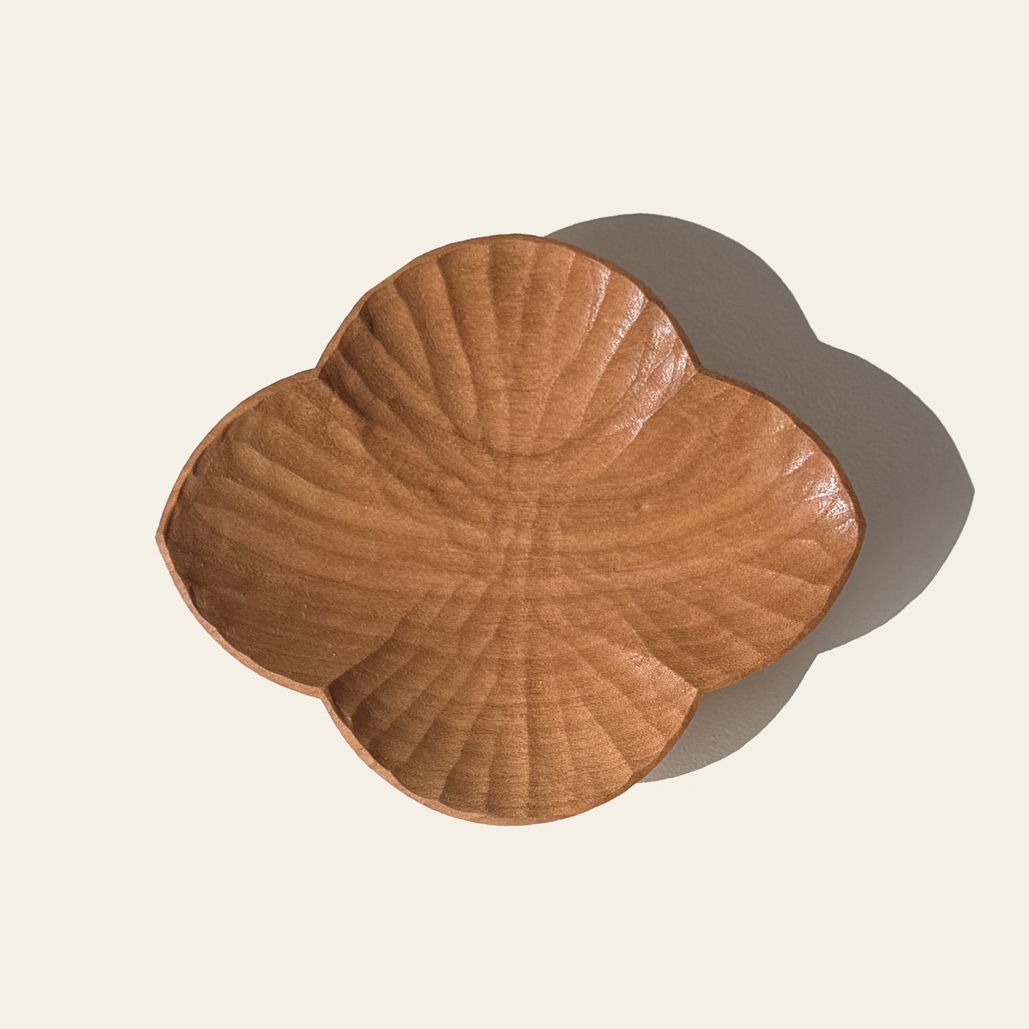 Cherry Wood Snack Plate - Flower B