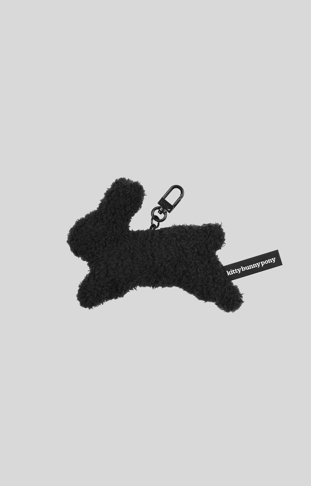 Happy Bunny Black Plush Keyring