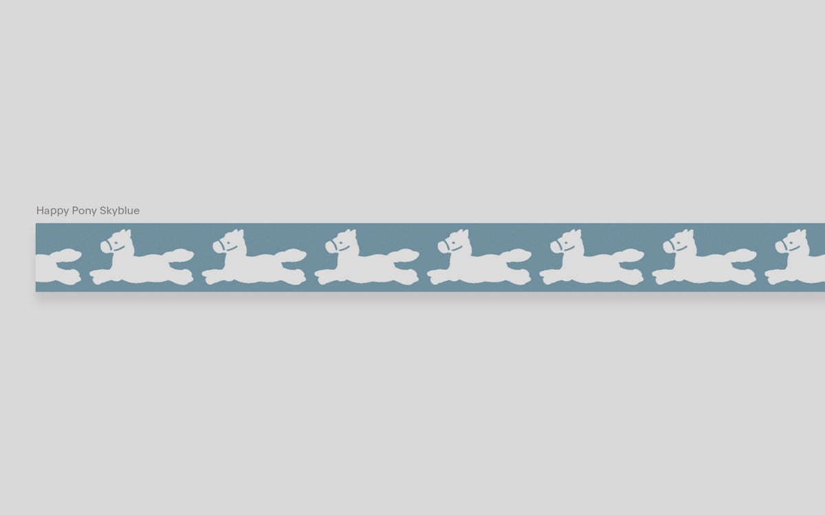 Masking Tape - Happy Pony Skyblue