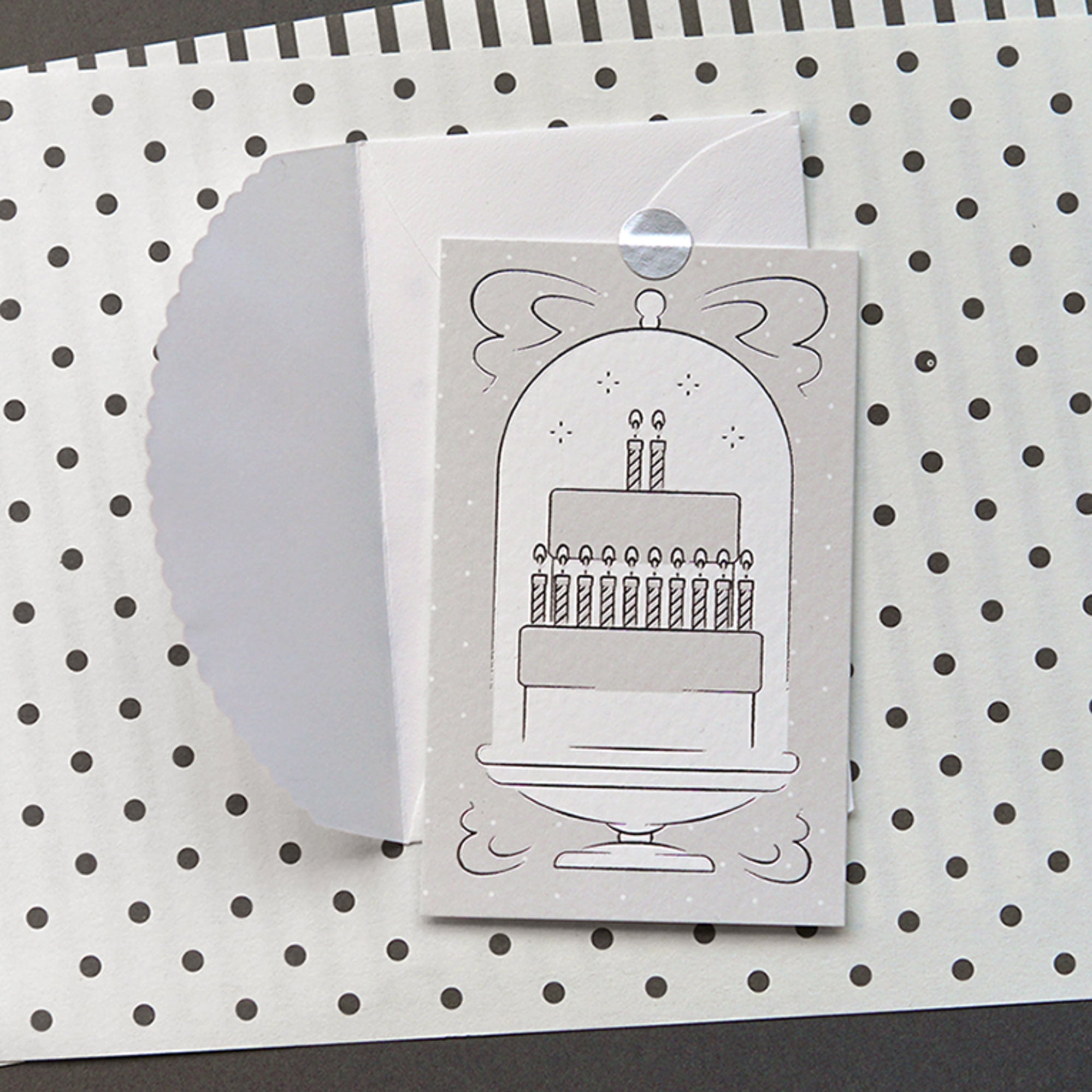 Silver Cake Card Set (Set of 5)