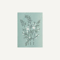 Celadon Plum Blossom Postcard & Crane Sticker Set