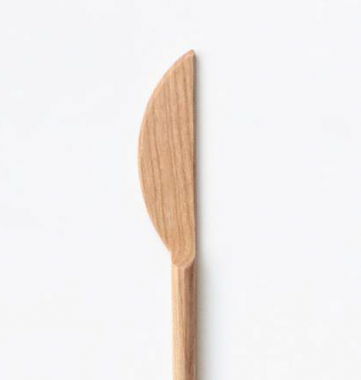 Cherry Wood Butter Knife - Half Moon