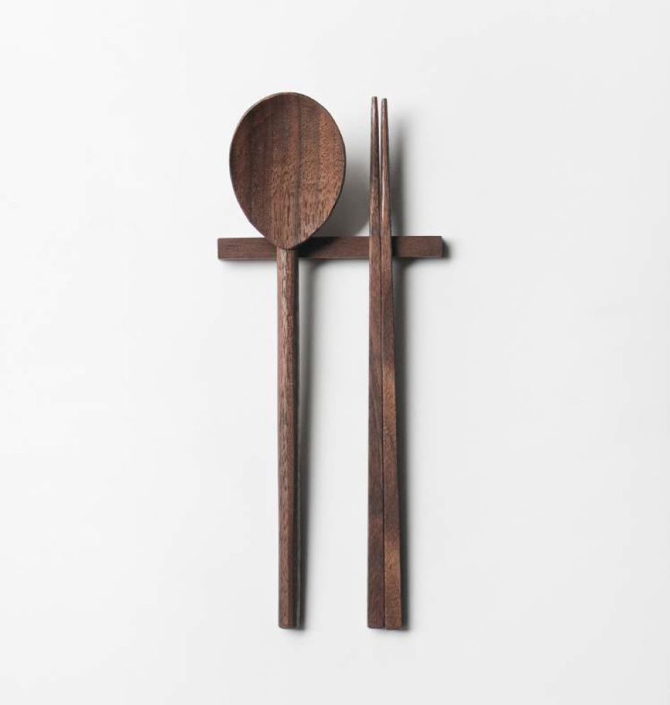 Walnut Spoon & Chopsticks Set