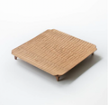 Cherry Wood Footed Square Tray - Cloud